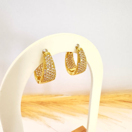 ✨ Argollas Brillo - 1,7 cm -  Baño de Oro