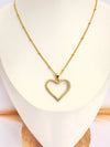 Collar Corazón Delicado – 50 cm - Baño de Oro - Glamora