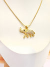 Collar Elefante Brillante – 50 cm - Baño de Oro - Glamora