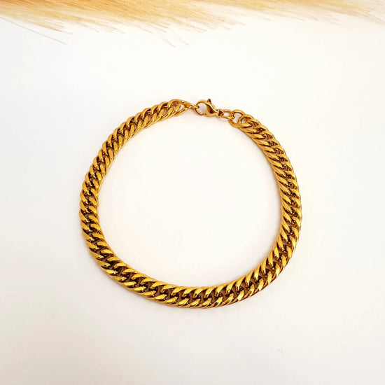 Pulsera Oro Clásica Hombre - 21cm - Glamora