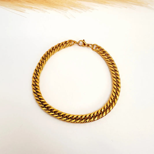 Pulsera Oro Clásica Hombre - 21cm - Glamora