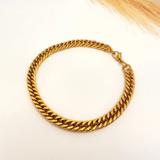 Pulsera Oro Clásica Hombre - 21cm - Glamora