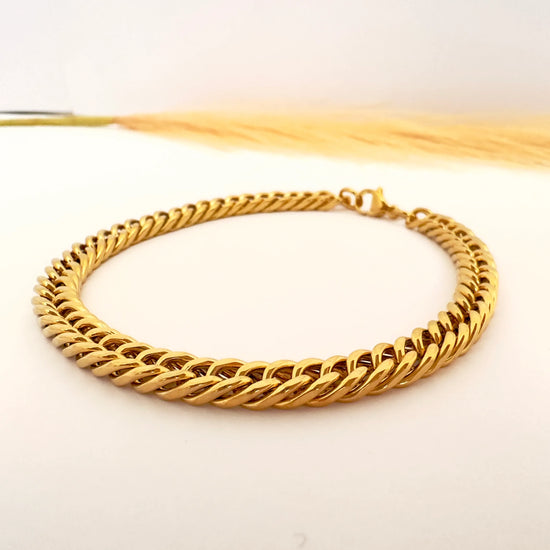 Pulsera Oro Clásica Hombre - 21cm - Glamora