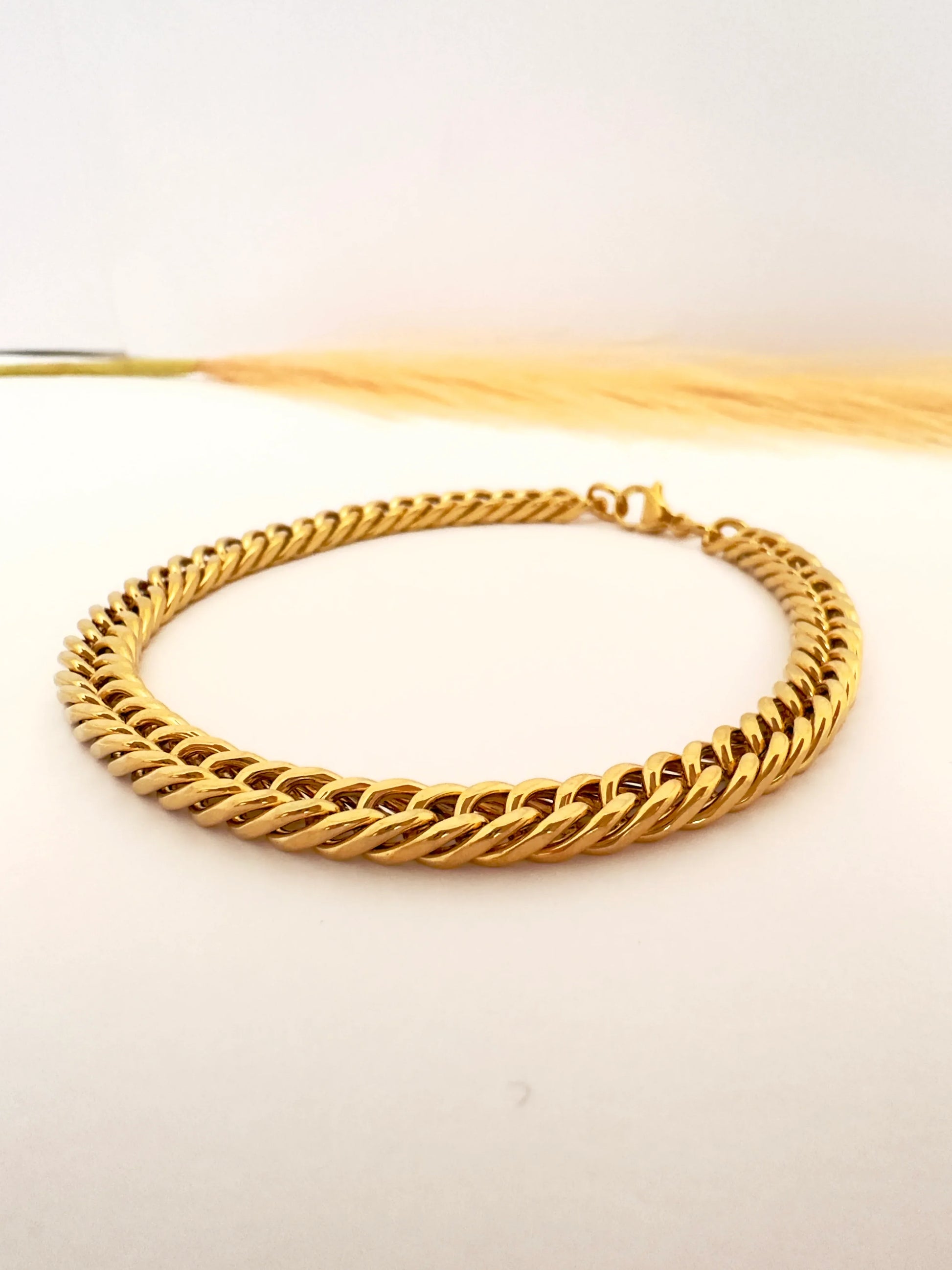 Pulsera Oro Clásica Hombre - 21cm - Glamora