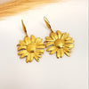 Pendientes Girasol Oro - 5,8 cm