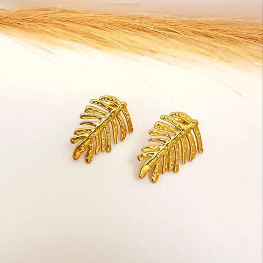 Pendientes Hoja Tropical - 3 cm - Glamora