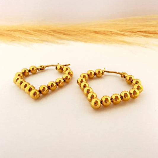 Argollas Esfera de Oro – 2,7 cm - Glamora