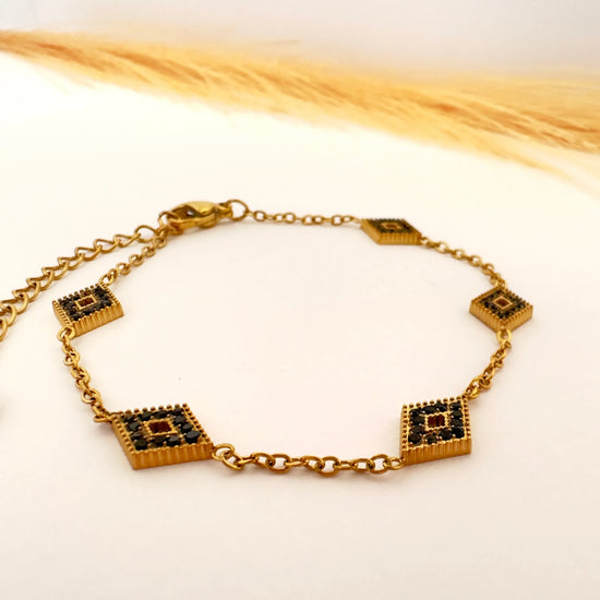Pulsera Rombo elegance de Oro - Glamora