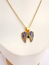 Collar Alas de Luz con Circones Azules – 50 cm - Glamora