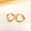 Argollas Corazón de Oro - 2,5cm - Enchape de Oro 18k