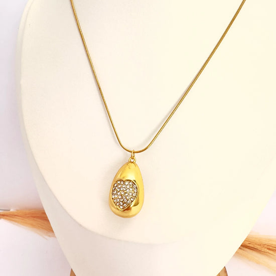 Collar Gota Corazón Luminoso - 45cm - Glamora