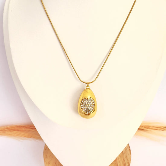 Collar Gota Corazón Luminoso - 45cm - Glamora