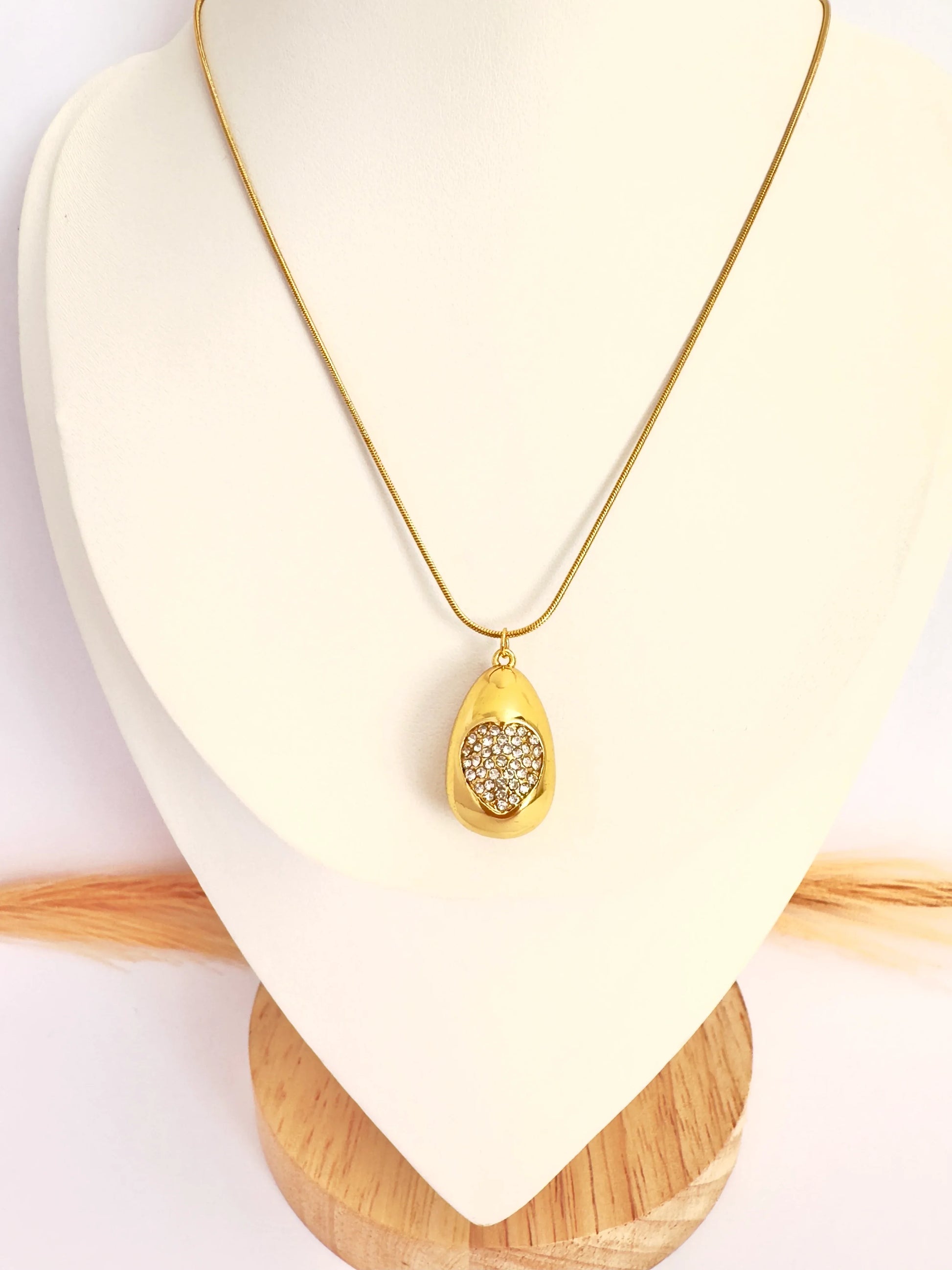 Collar Gota Corazón Luminoso - 45cm - Glamora