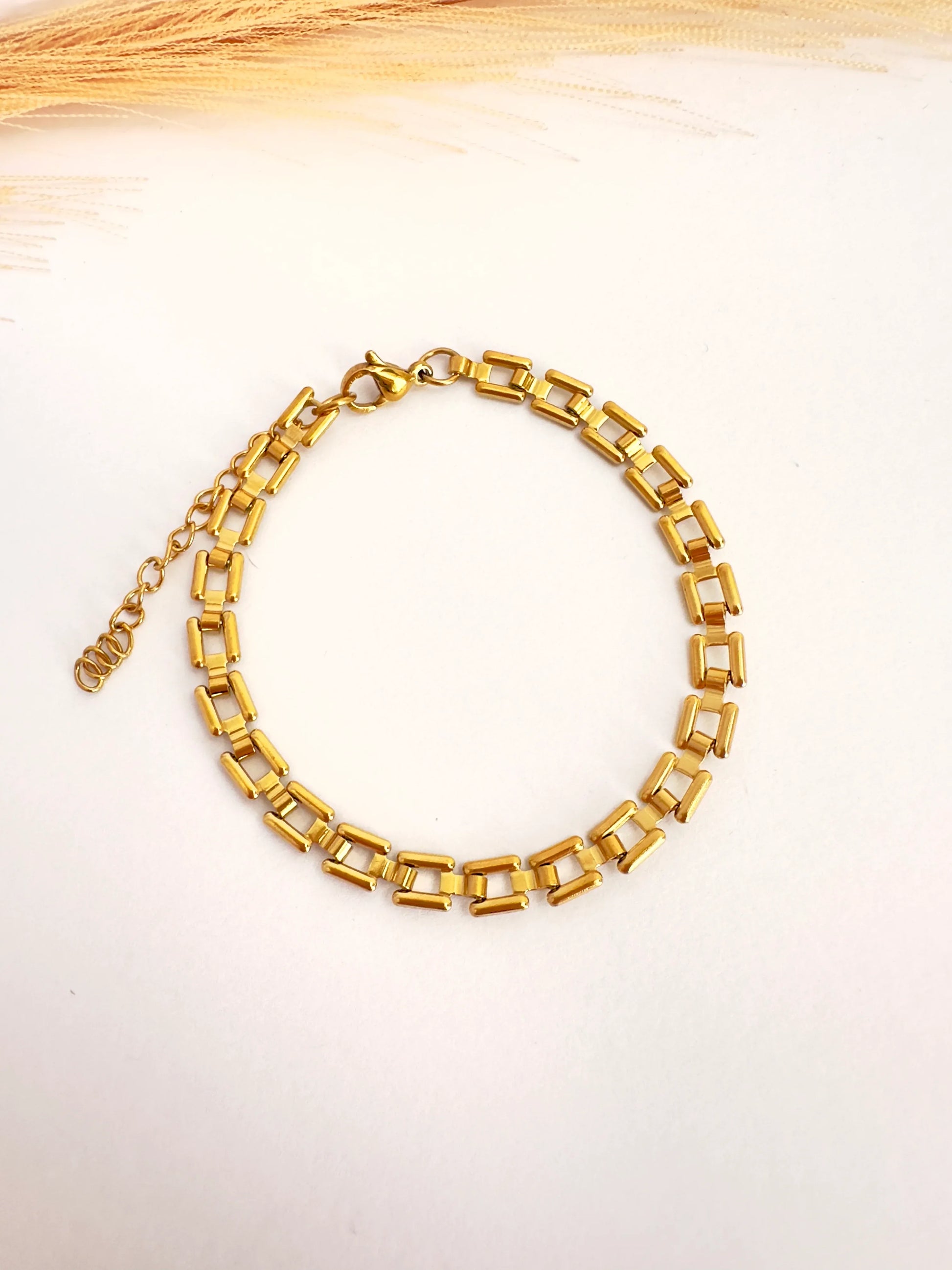 ✨ Pulsera Eslabones de Oro Ajustable 17+5cm - Glamora