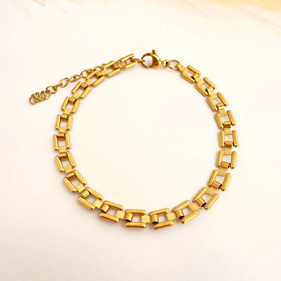 ✨ Pulsera Eslabones de Oro Ajustable 17+5cm - Glamora