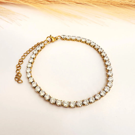 ✨ Pulsera Tennis con Circones Ajustable 17+5cm - Glamora