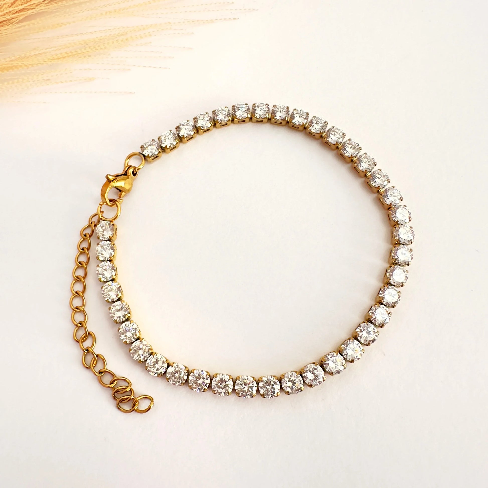 ✨ Pulsera Tennis con Circones Ajustable 17+5cm - Glamora