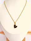 Collar Corazón black Oro - Glamora