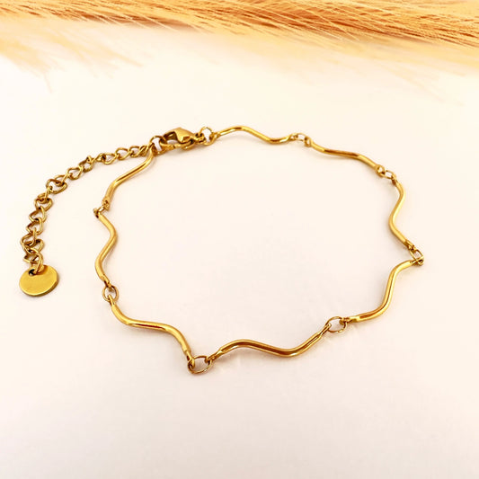 ✨ Pulsera Onda de Oro - Glamora