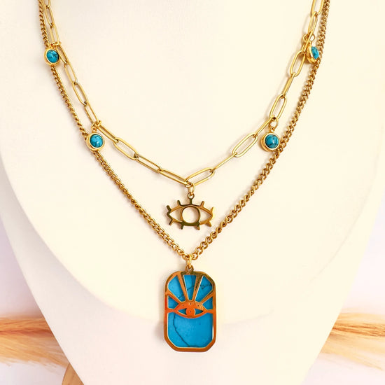 ✨ Collar Aura Turquesa - 50cm - Glamora