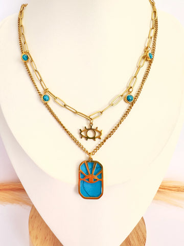 ✨ Collar Aura Turquesa - 50cm - Glamora