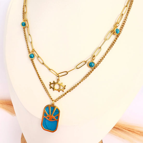 ✨ Collar Aura Turquesa - 50cm - Glamora