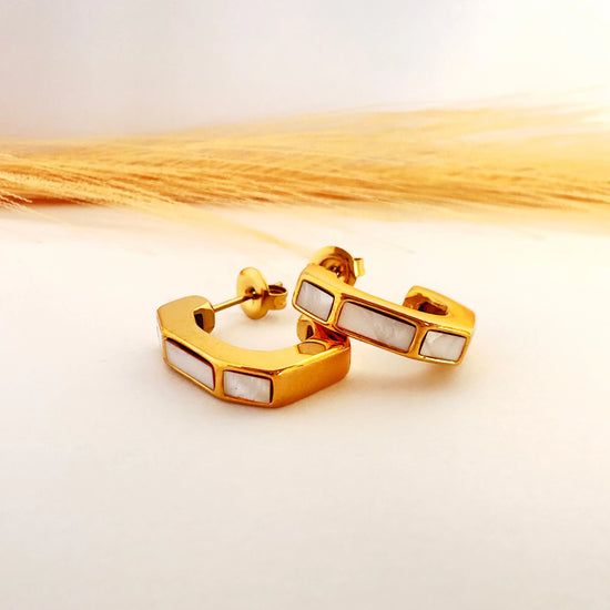 ✨ Aros Nácar Gold - 1,8cm - Glamora