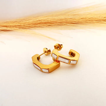 ✨ Aros Nácar Gold - 1,8cm - Glamora