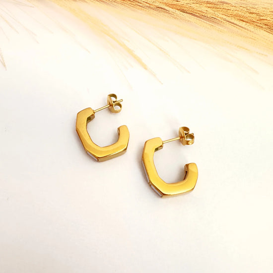 ✨ Aros Nácar Gold - 1,8cm - Glamora