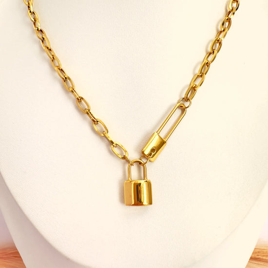 Collar Candado Doble Trend - 50cm - Glamora