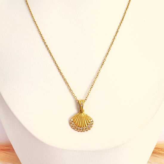 Collar Concha Brillante Oro - 50cm - Glamora