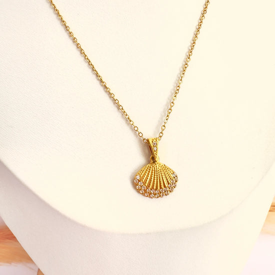 Collar Concha Brillante Oro - 50cm - Glamora