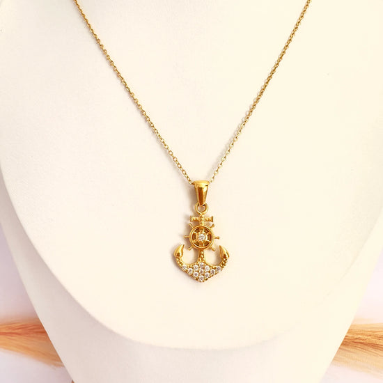 ⚓ Collar Ancla marina Oro - 50cm - Glamora