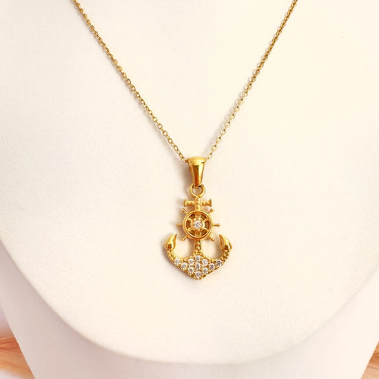 ⚓ Collar Ancla marina Oro - 50cm - Glamora