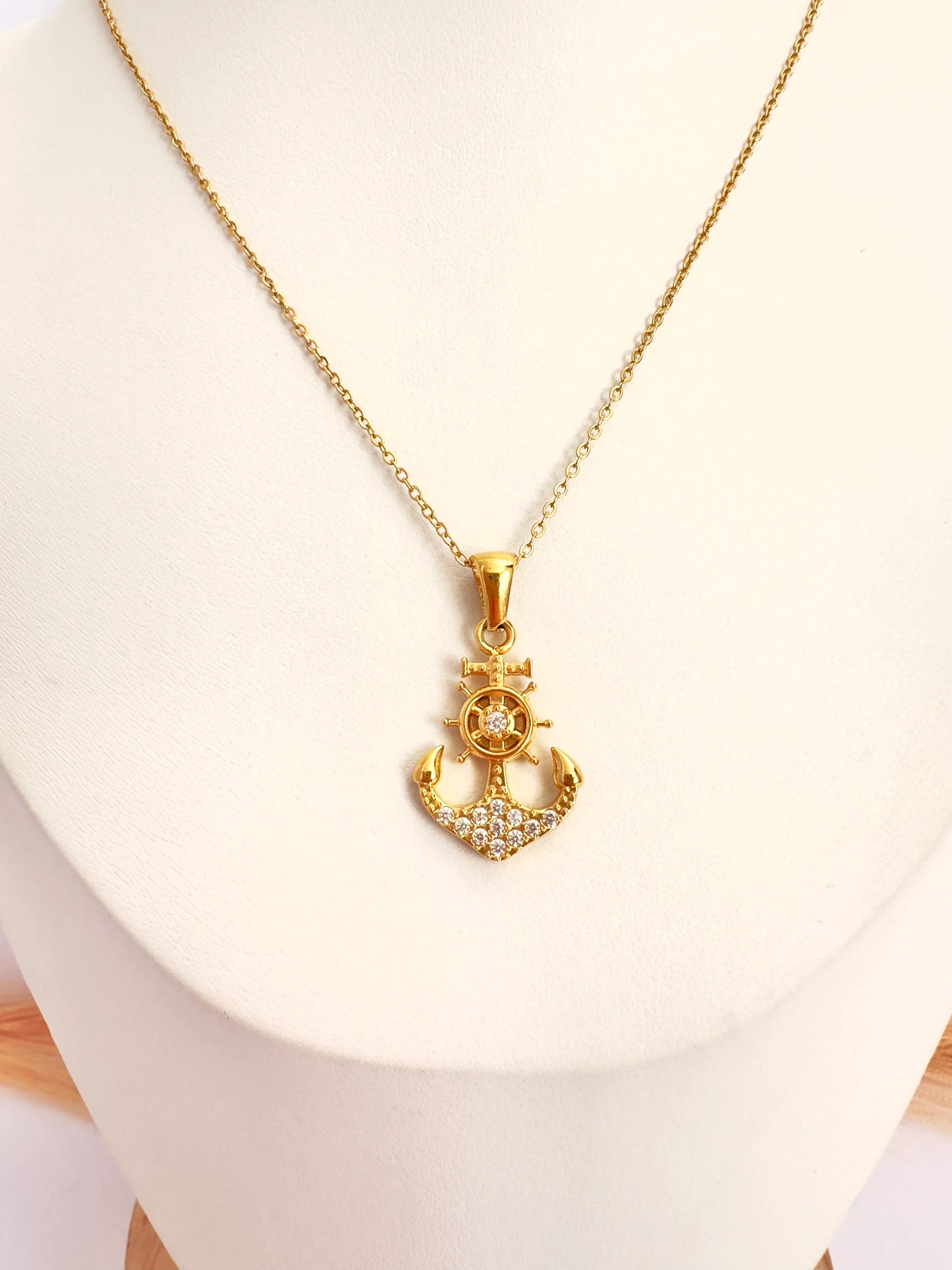 ⚓ Collar Ancla marina Oro - 50cm - Glamora