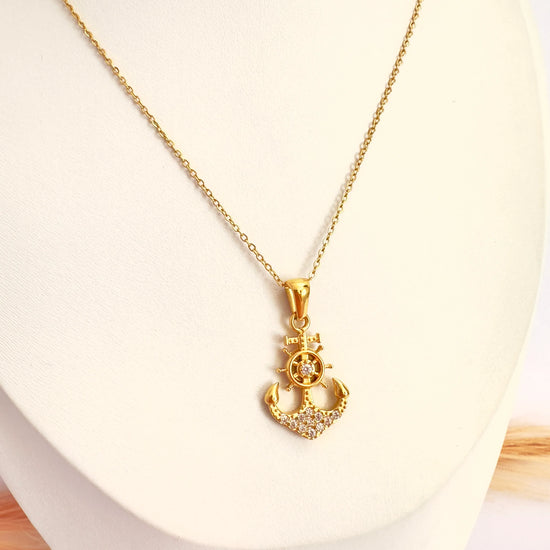 ⚓ Collar Ancla marina Oro - 50cm - Glamora