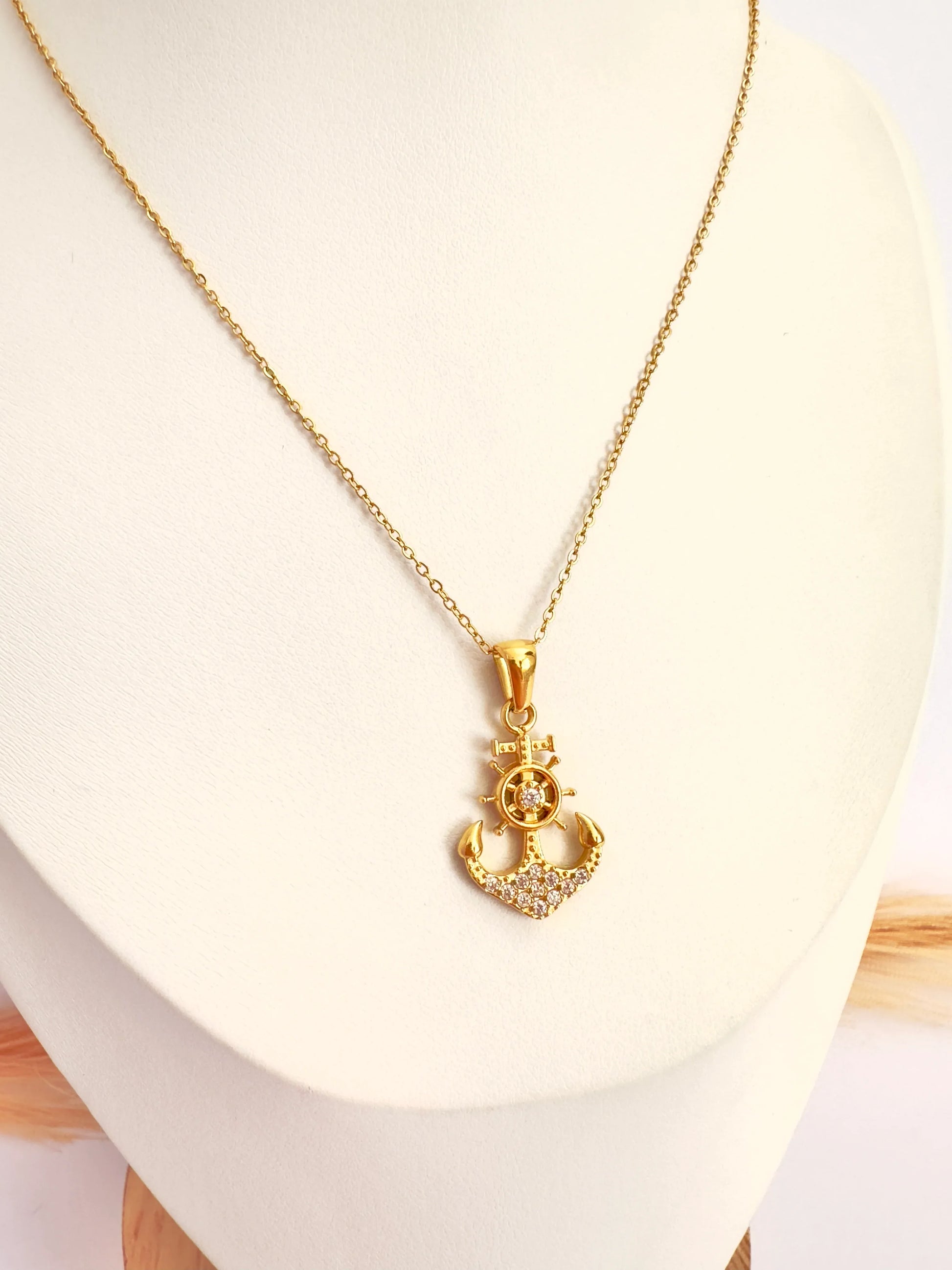 ⚓ Collar Ancla marina Oro - 50cm - Glamora