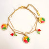 🍊 Pulsera Citrus Doble de Oro - 17+5cm - Glamora