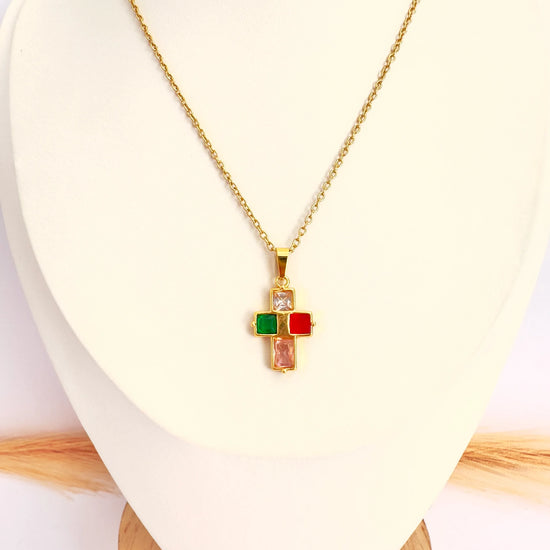 ✨ Collar Cruz Tricolor - 50cm - Glamora