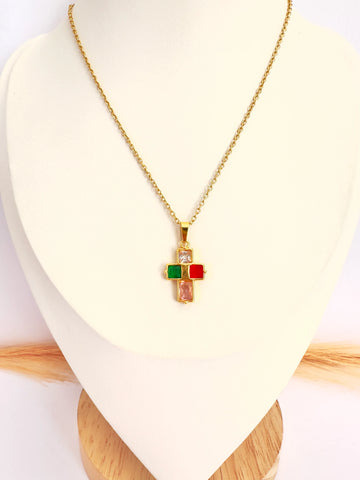 ✨ Collar Cruz Tricolor - 50cm - Glamora