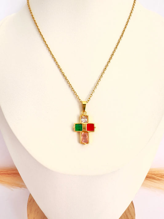 ✨ Collar Cruz Tricolor - 50cm - Glamora