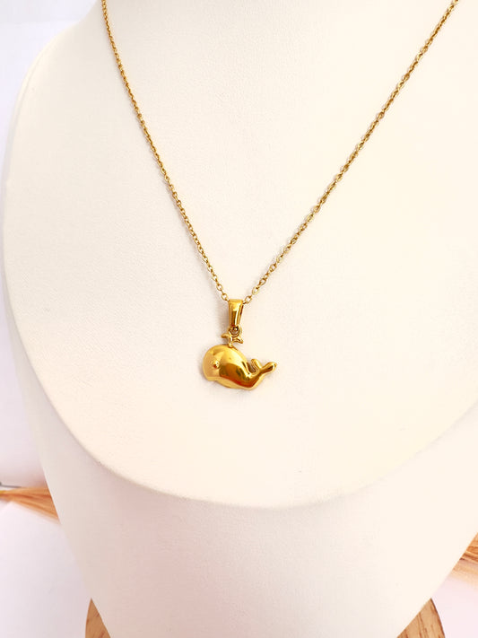 ✨ Collar Ballena Marina de Oro - 50cm