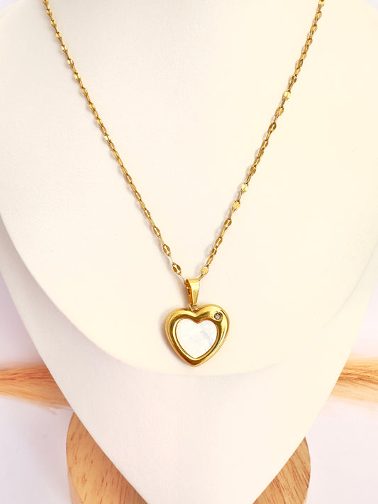 ✨ Collar Corazón Nácar de Oro - 50cm
