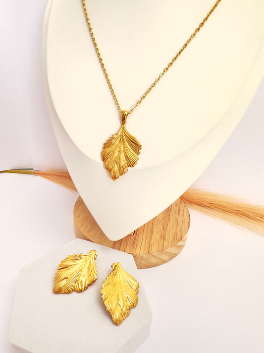 Conjunto Hoja Texturada de Oro