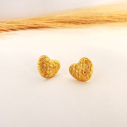 Aros Corazón Entrelazado de Oro