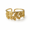 Anillo Hojas Gold - Enchape de Oro 18k -Ajustable