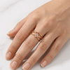 Anillo Flor Brillante - Enchape de Oro 18k - Ajustable