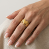 Anillo Corazón Imperial - Enchape e Oro 18k - Ajustable