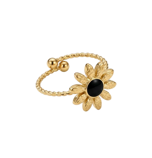 Anillo Flor 🌺 - Enchape de Oro 18k- Ajustable