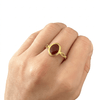 Anillo Burdeo - Enchape de Oro 18k - Ajustable